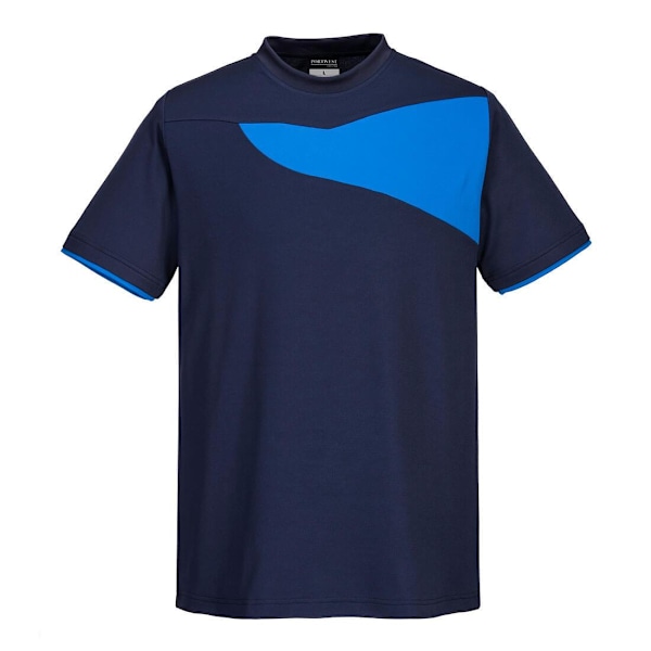 Portwest Herr Bomull Aktiv T-shirt S Marinblå/Kungsblå Navy/Royal Blue S