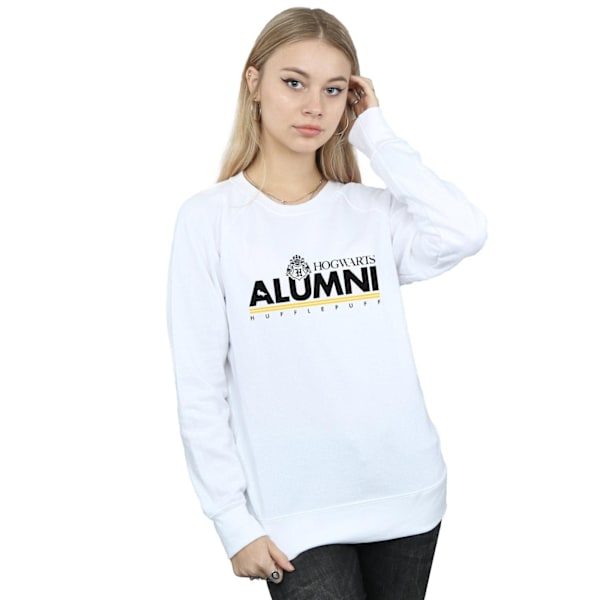 Harry Potter Dam/Kvinnor Hogwarts Alumni Hufflepuff Sweatshirt White M