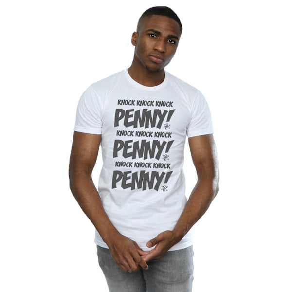 The Big Bang Theory Herr Sheldon Knock Knock Penny T-shirt L Vit White L