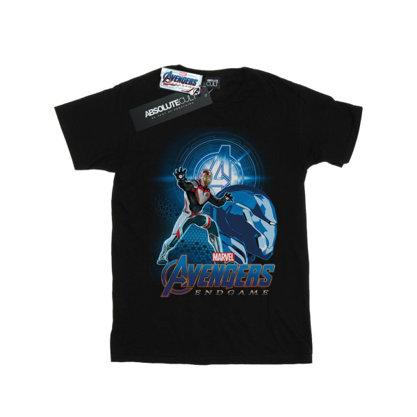 Marvel Girls Avengers Endgame Iron Man Team Suit T-shirt i bomull Black 12-13 Years