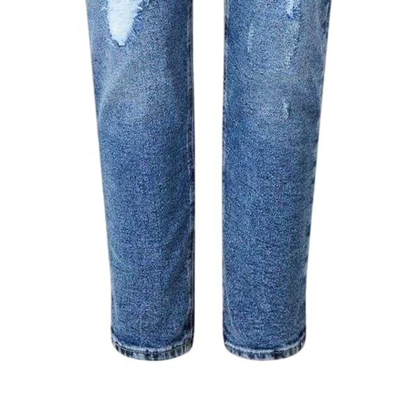 Pieces Dam/Dam Jeans Distressed Slim Jeans 28S Mellanblå Medium Blue 28S