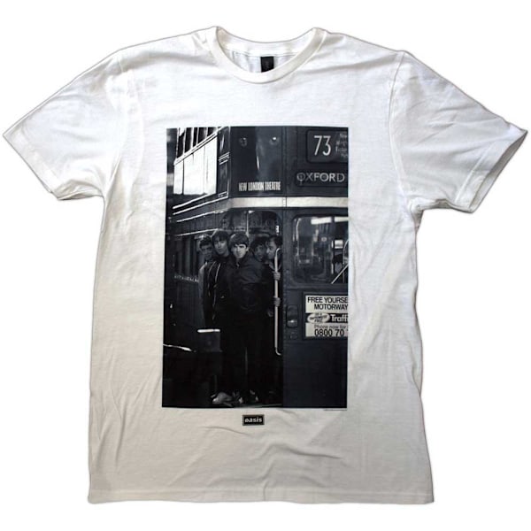 Oasis Unisex Vuxen London Buss Fototryck T-shirt XL Vit White XL