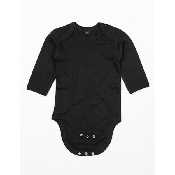Babybugz Baby Unisex Ekologisk Långärmad Body 6-12 Månader B Black 6-12 Months