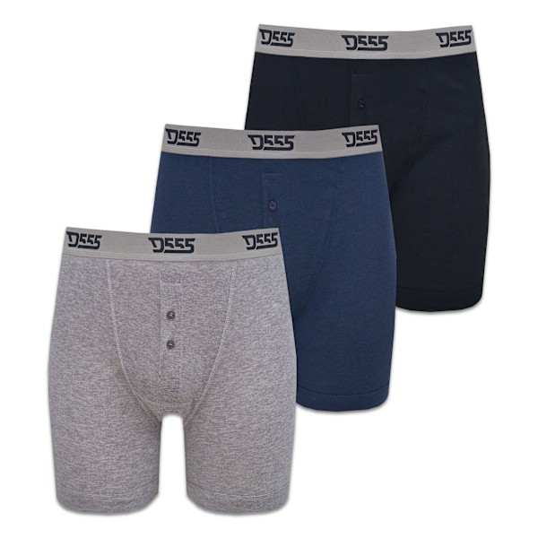 Duke Herr D555 London Driver Kingsize Boxershorts (3-pack) Black/Grey/Navy 6XL