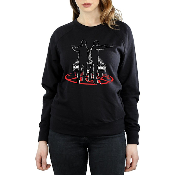 Supernatural Dam/Damer Sam Och Dean Silhouette Sweatshirt X Black XXL