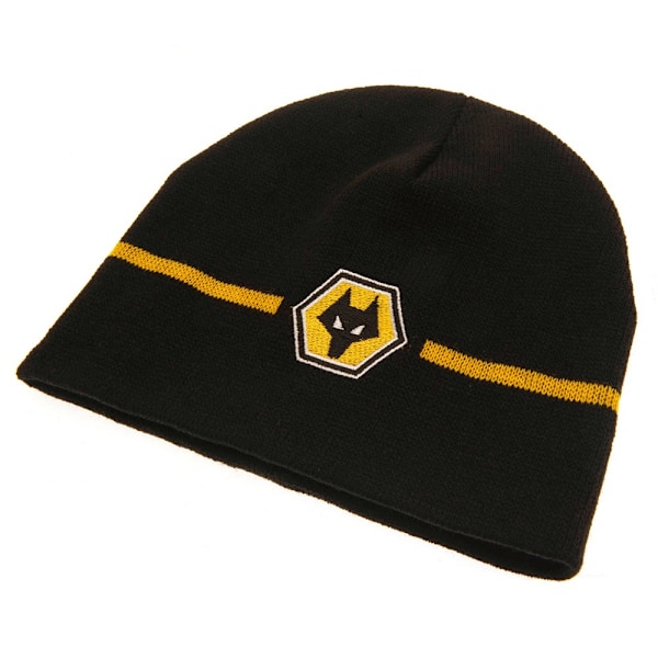 Wolverhampton Wanderers FC Beanie, One Size, Svart/Gul Black/Yellow One Size