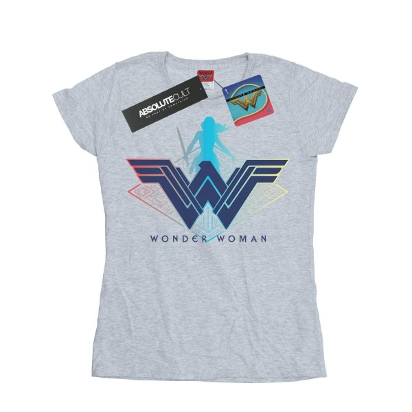 DC Comics Dam/Dam Wonder Woman Warrior Logotyp bomull T-Shir Sports Grey XXL