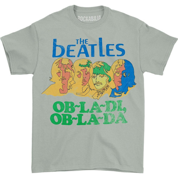 The Beatles Dam/Kvinnor Ob-La-Di Ryggtryck T-shirt S Grå Grey S