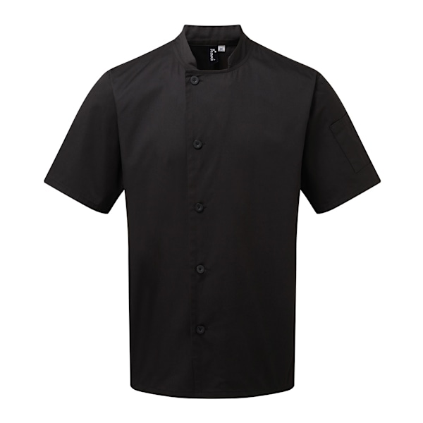 Premier Vuxen Unisex Essential Kortärmad Kockjacka 4XL B Black 4XL