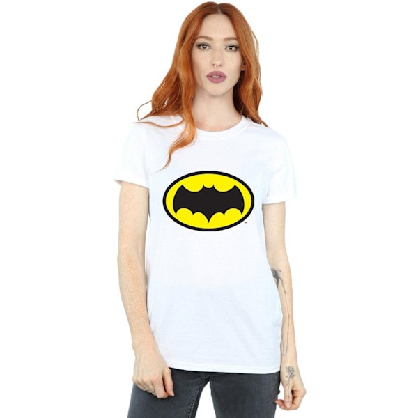 DC Comics Dam/Kvinnor Batman TV-serie Logo Bomull Boyfriend White L