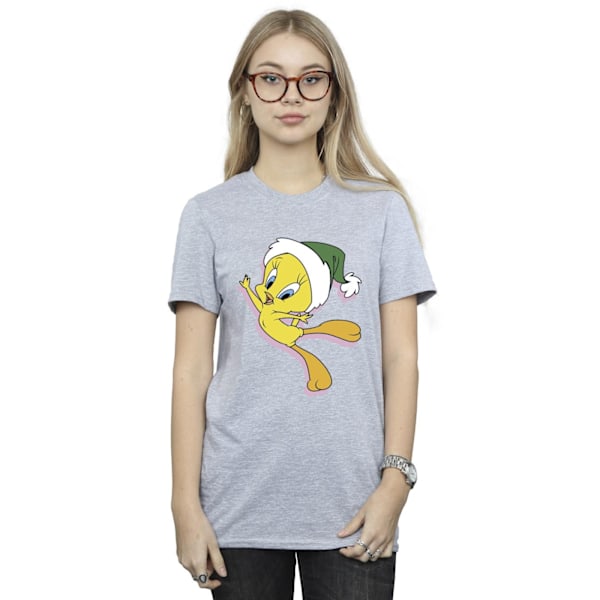 Looney Tunes Dam/Damer Tweety Julhatt Bomull Pojkvän Sports Grey 5XL