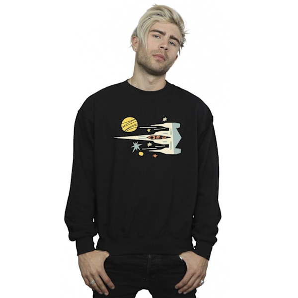 Star Wars The Mandalorian Cutout Ship Sweatshirt M Svart Black M