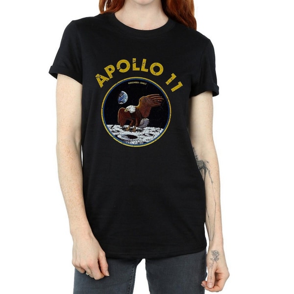 NASA, dam/dam, klassisk Apollo 11 Cotton Boyfriend T-shirt 3 Black 3XL
