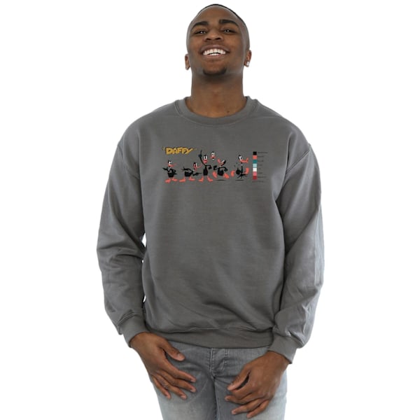 Looney Tunes Herr Daffy Duck Färgkod Sweatshirt M Charcoal Charcoal M