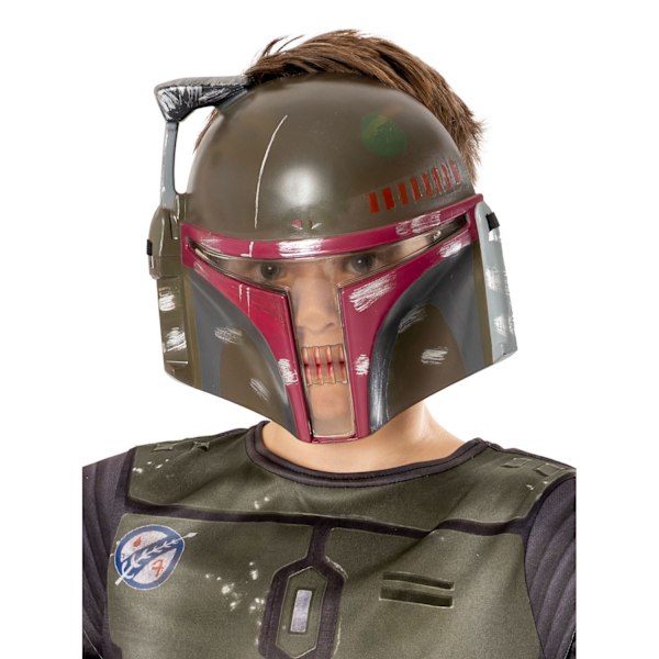 Star Wars Boba Fett Mask för pojkar, One Size, Grön/Maroon Green/Maroon One Size