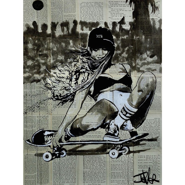 Loui Jover Living It Canvas Print 80cm x 60cm Vit/Svart White/Black 80cm x 60cm