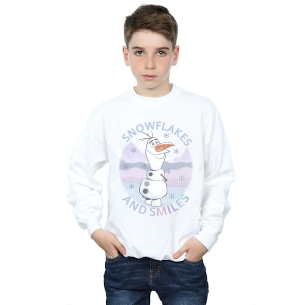 Disney Boys Frozen 2 Olaf Snöflingor Och Leenden Sweatshirt 12-1 White 12-13 Years