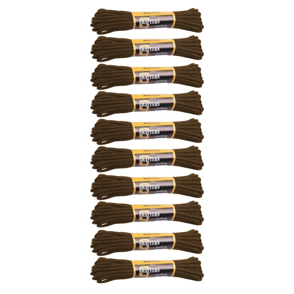 Grafters runda 210 cm stövelsnören (paket med 10) Förpackning med 10 bruna Brown Pack of 10