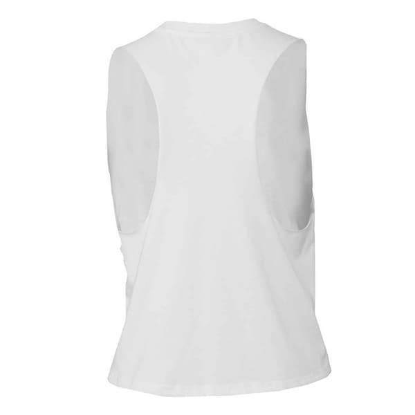 Bella + Canvas Dam/Dam Racerback Cropped Sleeveless Tank Solid White Blend XL