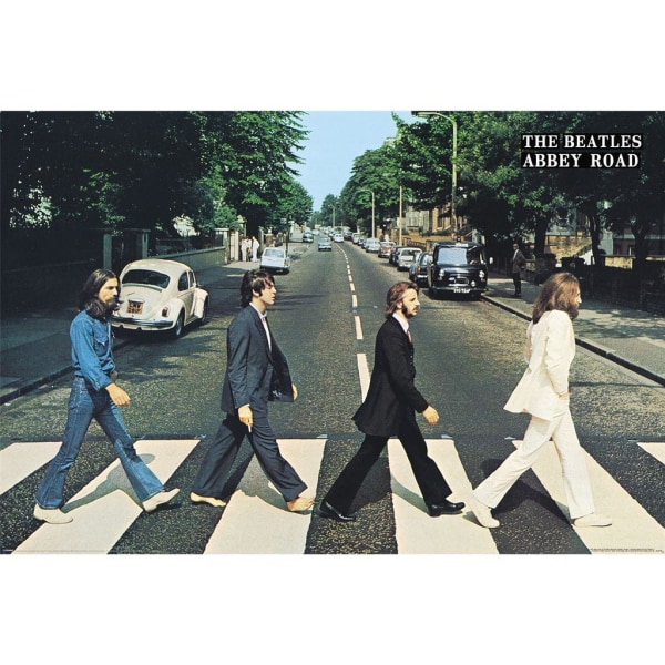 The Beatles Abbey Road-affisch 61 cm x 91,5 cm x 0,1 cm Flerfärgad Multicoloured 61cm x 91.5cm x 0.1cm