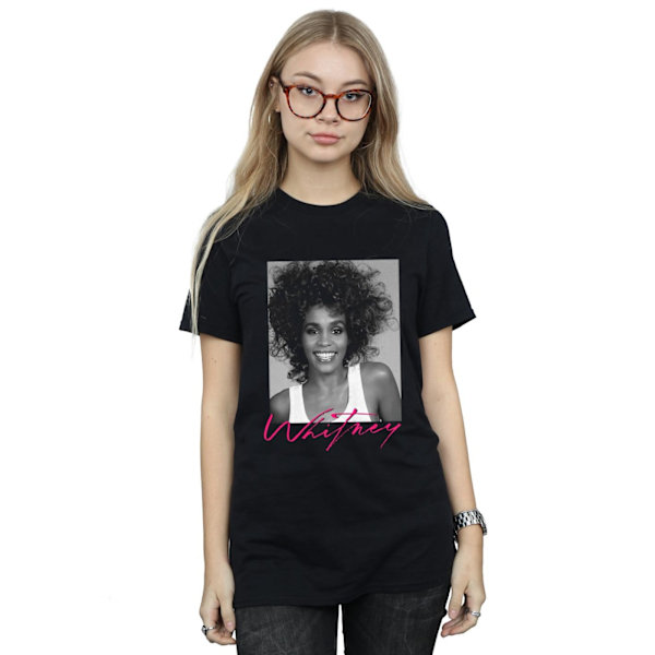 Whitney Houston Dam/Kvinnor Leende Fotografi Bomull Pojkvän Black M