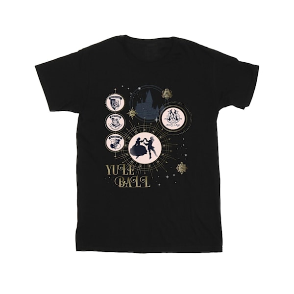 Harry Potter flickor julbal bomull T-shirt 9-11 år svart Black 9-11 Years