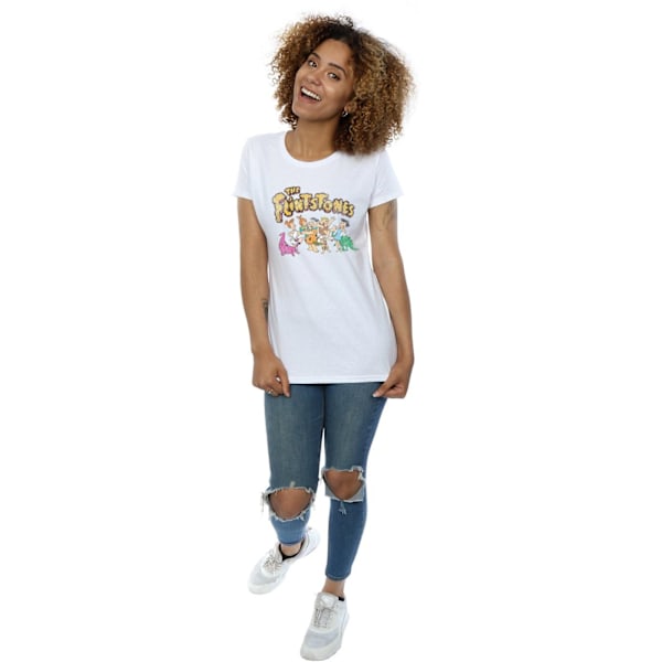 The Flintstones Dam/Dam Grupp Distressed Bomull T-Shirt X White XL