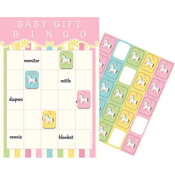 Kreativt festkarusell babyshowerbingo (10-pack) En storlek Multicoloured One Size