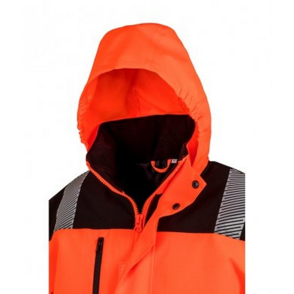 Resultat Vuxna Unisex Safe-Guard Safety Soft Shell Jacka XXL Fl Fluorescent Orange/Black XXL