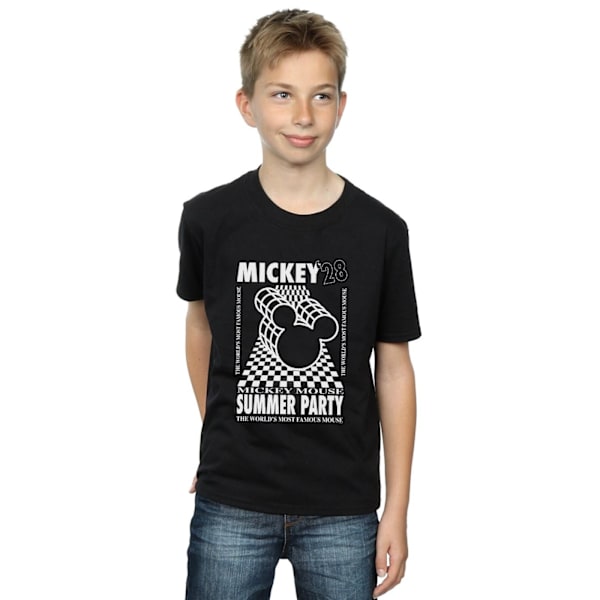 Disney Boys Mickey Mouse Summer Party T-shirt 7-8 år Svart Black 7-8 Years