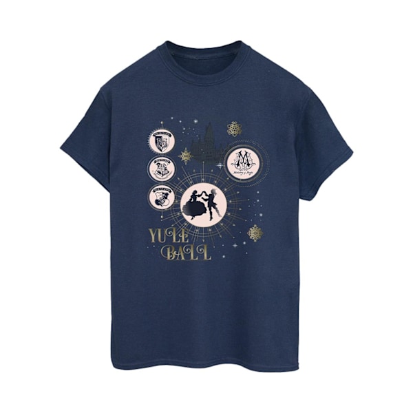 Harry Potter Dam/Kvinnor Yule Ball Bomull Boyfriend T-Shirt X Navy Blue XXL