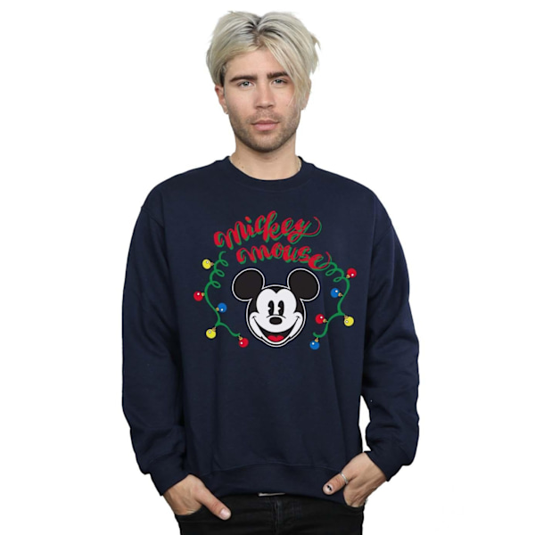 Disney Herr Mickey Mouse Julgransljus Sweatshirt M Nav Navy Blue M