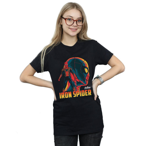 Spider-Man dam/dam bomull pojkvän T-shirt M Svart Black M