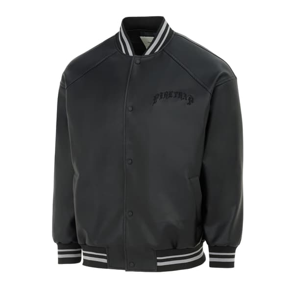 Firetrap Herr Logotyp Baseball Varsity Jacka S Svart Black S