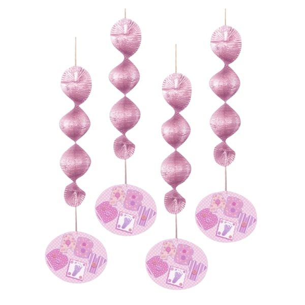 Unika festdekorationer för babyshower (4-pack) En storlek rosa Pink One Size