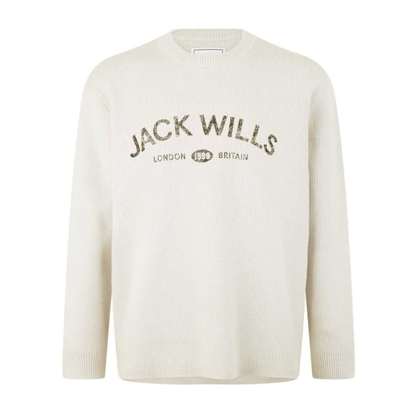 Jack Wills Herr Logotyp Rundhalsad Normal Tröja XS Willow Willow XS