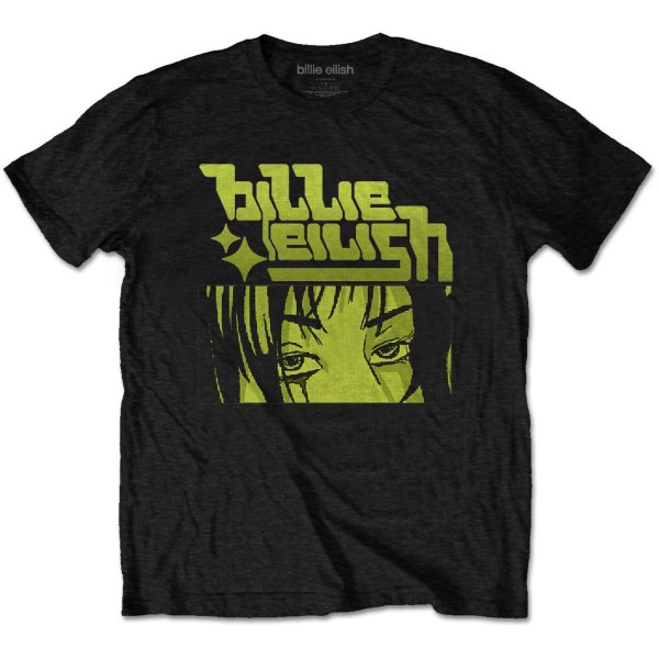 Billie Eilish Unisex Adult Anime Logo T-shirt XXL Svart Black XXL