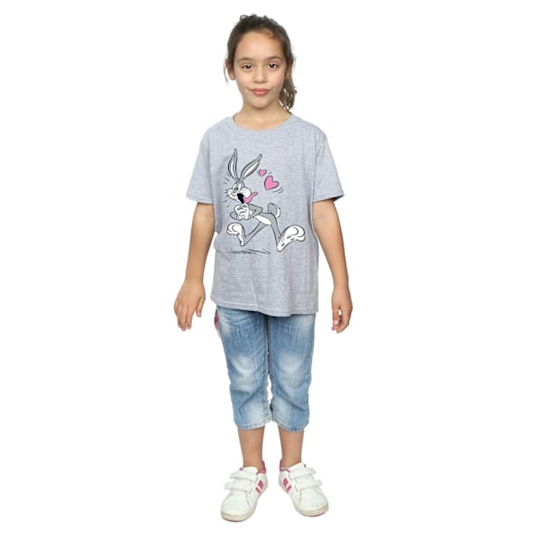 Looney Tunes Girls Bugs Bunny In Love Bomull T-shirt 5-6 år Sports Grey 5-6 Years