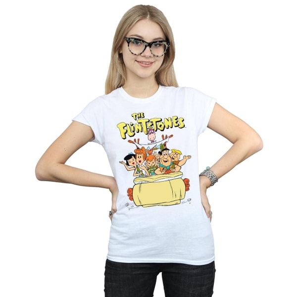 The Flintstones Dam/Damer The The Ride Bomull T-shirt S Vit White S