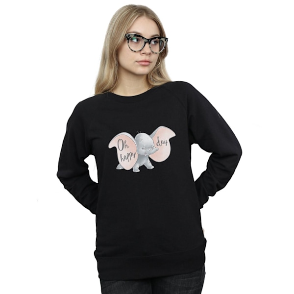 Disney Dam/Damer Dumbo Happy Day Sweatshirt S Svart Black S