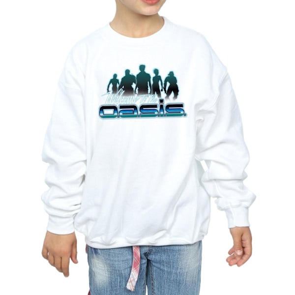 Ready Player One Girls Welcome To The Oasis Sweatshirt 5-6 År White 5-6 Years