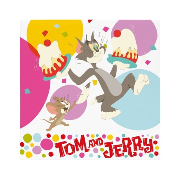Tom och Jerry 2-lagers pappersservetter (paket med 20 ) One Size Multico Multicoloured One Size