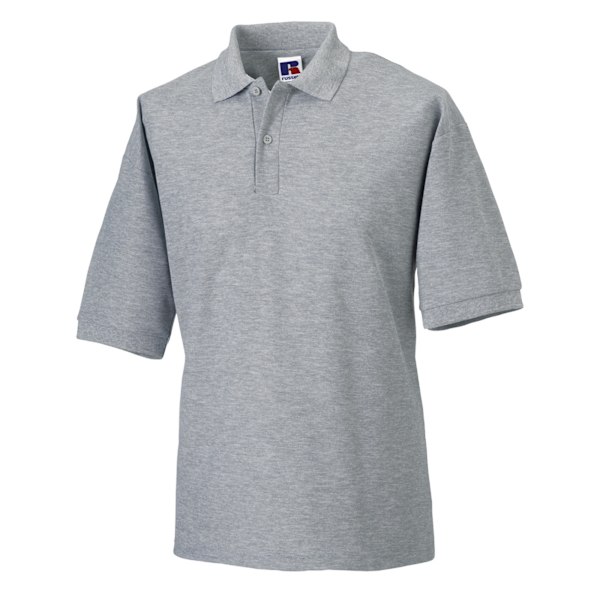 Russell Herr Classic Kortärmad Pikétröja i Bomullsblandning XS Ljus Oxford Light Oxford XS