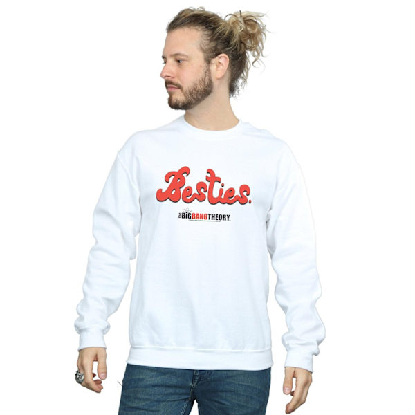 The Big Bang Theory Mens Besties Text Sweatshirt M Vit White M