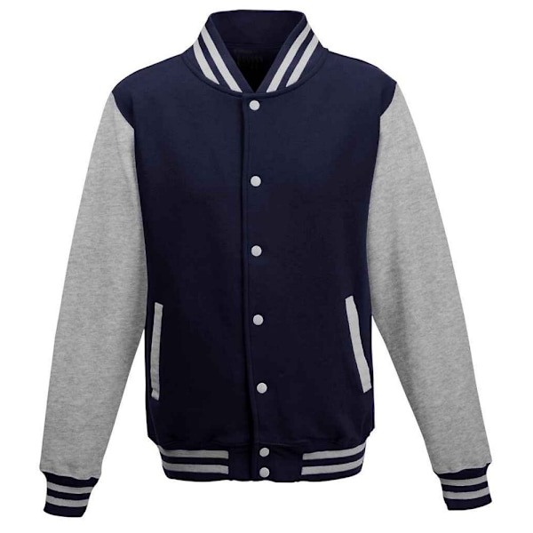 Awdis Unisex Varsity Jacka XS Oxford Navy/Heather Grey Oxford Navy/Heather Grey XS