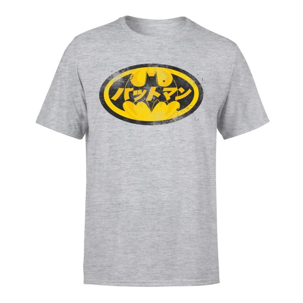 Batman Boys Japanese Logo T-Shirt 12-13 år Sports Grey/Yello Sports Grey/Yellow 12-13 Years