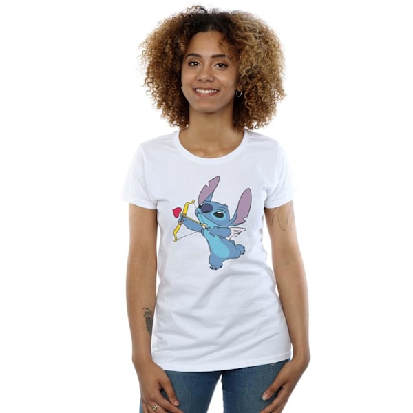 Disney Dam/Kvinnor Lilo Och Stitch Stitch Cupid Valentines Co White L