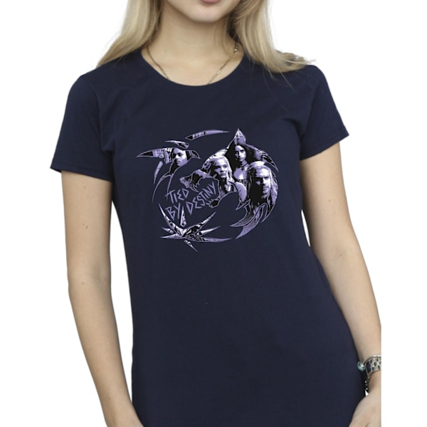 Netflix Dam/Dam The Witcher Wolf Logo Infill Bomull T-shirt Navy Blue M