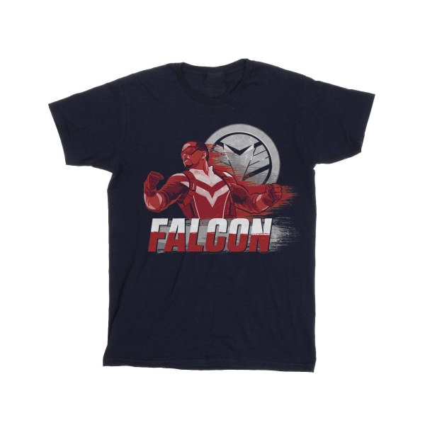 Marvel Boys The Falcon And The Winter Soldier Falcon Red Fury T Navy Blue 9-11 Years