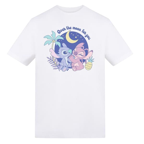 Lilo & Stitch Barn/Barn Över Månen För Dig Ängel Tryck White 11-12 Years